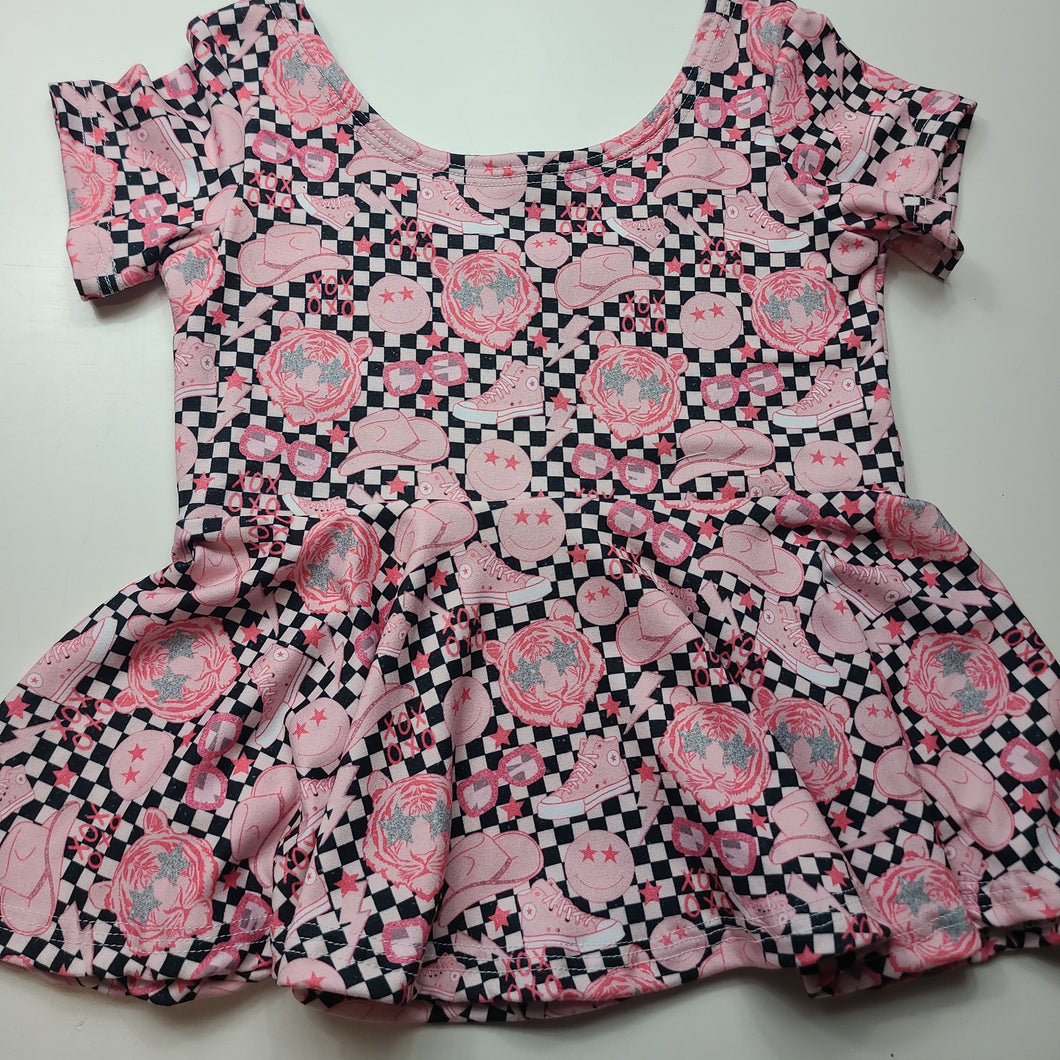 Checker 4 peplum