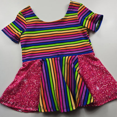 Rainbow/sparkle 5 peplum